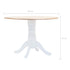 Maison Madeleine -  5 Piece Dining Set Solid Rubber Wood White and Brown